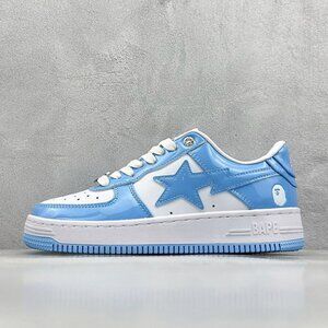 Bape Classic STA Series Low-Top Blue And White Sneakers